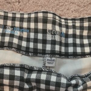 Croft & Barrow Black and White Gingham Pants
